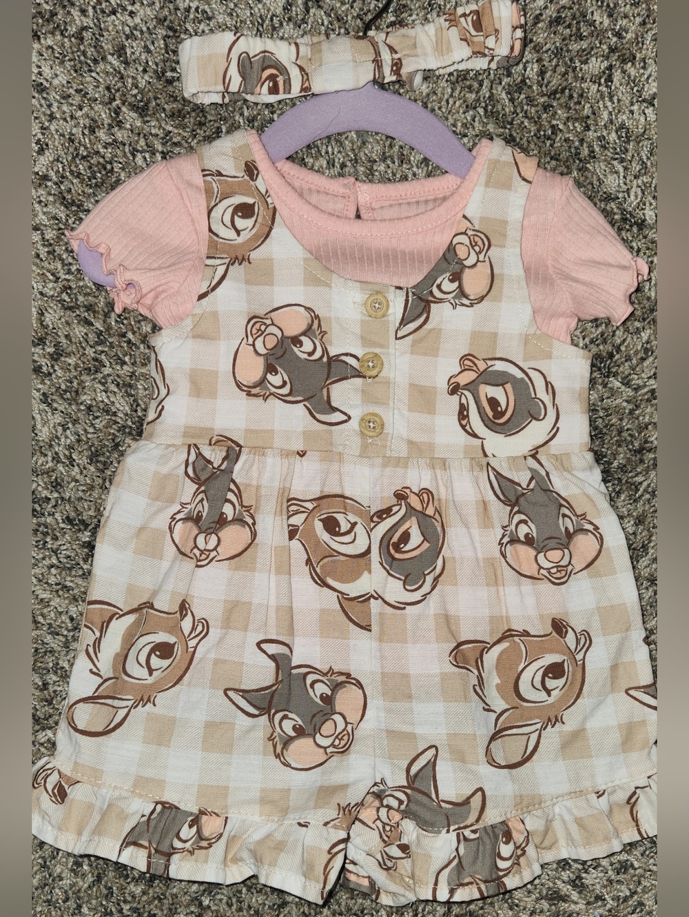 Bambi Shortall And Tee With Matching Headband